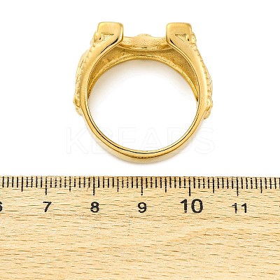 304 Stainless Steel and Rhinestone Finger Rings for Women RJEW-B121-08C-G-1