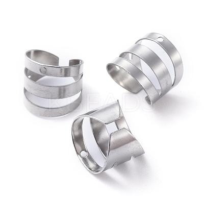 Tarnish Resistant Unisex 304 Stainless Steel Ear Cuff Findings STAS-E466-10P-1