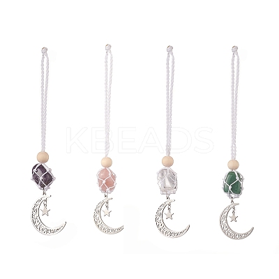Moon 201 Stainless Steel Pendant Decorations HJEW-JM00958-1