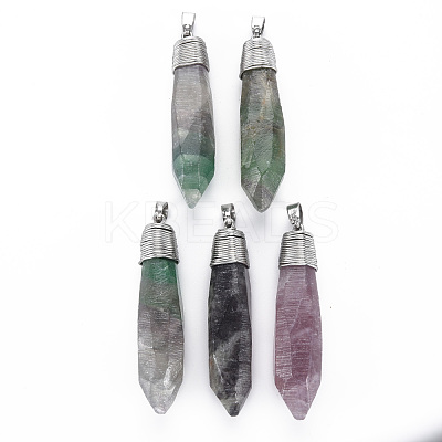 Natural Fluorite Big Pendants G-S359-283-1