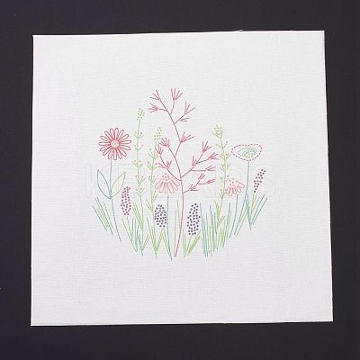 DIY Embroidery Fabric with Eliminable Pattern DIY-P032-C10-1