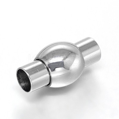 Tarnish Resistant 304 Stainless Steel Magnetic Clasps with Glue-in Ends LS-STAS-D059-33A-1