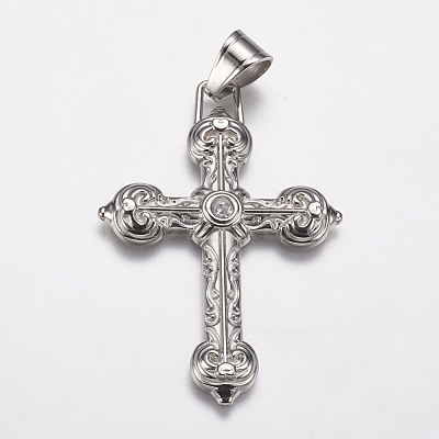 304 Stainless Steel Big Pendants STAS-K171-33P-1