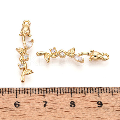 Brass Micro Pave Cubic Zirconia Pendants KK-N261-83G-1