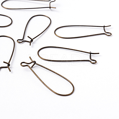 Brass Hoop Earrings Findings Kidney Ear Wires EC221-NFAB-1