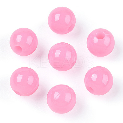 Opaque Plastic Beads X-KY-T005-6mm-602-1