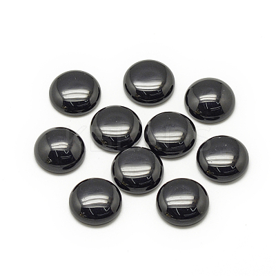 Synthetic Black Stone Cabochons G-R416-20mm-46-1-1