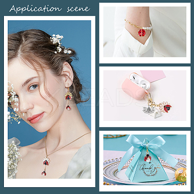 30Pcs 5 Style Alloy Enamel Pendants FIND-SC0003-07-1