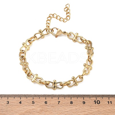 304 Stainless Steel 8 Link Chain Bracelets SA-CBA2696-09G-1