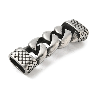 304 Stainless Steel Twisted Chain Connector Charms STAS-Z147-11AS-04-1