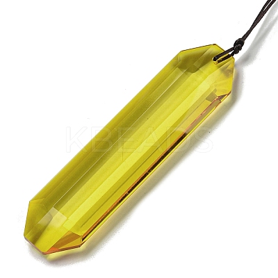 Glass Rectangle Hanging Suncatchers HJEW-P018-C02-1