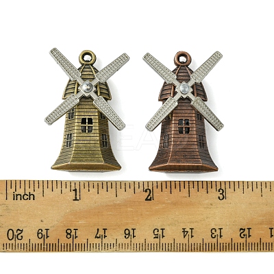 6Pcs 2 Colors Tibetan Style Alloy Pendants FIND-FS0002-56-1