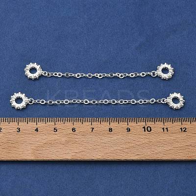 Brass Micro Pave Clear Cubic Zirconia European Beads KK-G557-18S-1