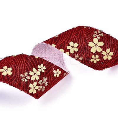 Japanese Kimono Style Floral Cotton Ribbon OCOR-I008-01B-03-1