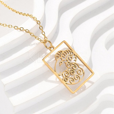 304 Stainless Steel Necklace LS-NJEW-D330-01G-01-1