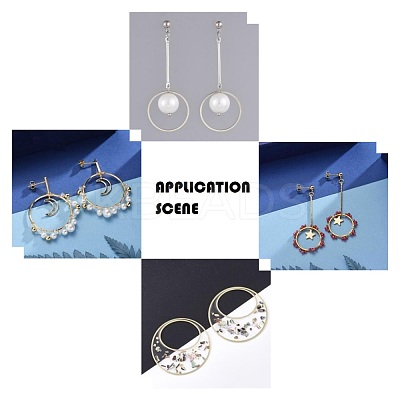 Brass Linking Rings KK-Y003-03G-G-1