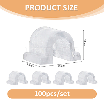1000Pcs AS Plastic Base Buckle Hair Findings FIND-FH0011-19A-1