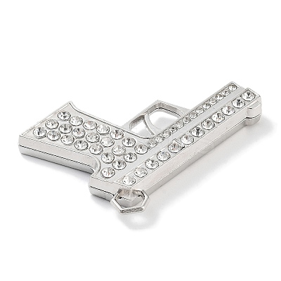 Alloy Rhinestone Pendants ALRI-S001-14B-P-1