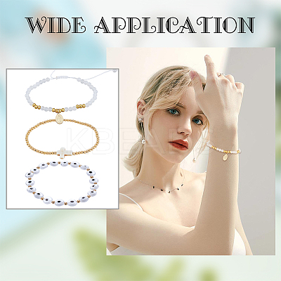 3Pcs 3 Style Rosary Bracelets Set with Virgin Mary Charm BJEW-AR0001-04-1