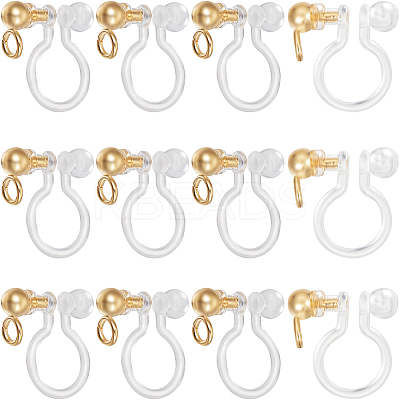 30Pcs 304 Stainless Steel & Plastic Clip-on Earring Findings STAS-BBC0004-01-1