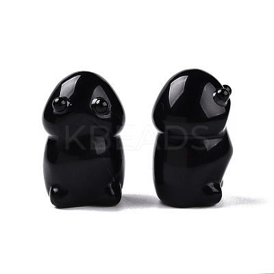 Natural Obsidian Monster Figurines DJEW-N003-01A-1