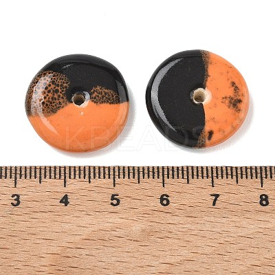 Vintage Handmade Two Tone Porcelain Beads PORC-NH0002-01D-1