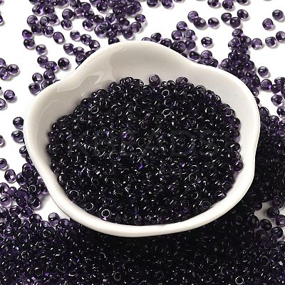 Transparent Colours Glass Seed Beads X1-SEED-P006-02A-12-1