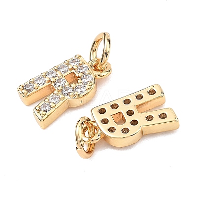 SHEGRACE Brass Micro Pave Clear Cubic Zirconia Pendants XGRQ29546-394G-R-1