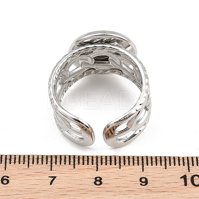 304 Stainless Steel Cuff Ring Components SA-CBA82C8-01D-P-1