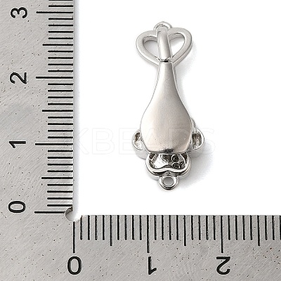 Brass Micro Pave Clear Cubic Zirconia Fold Over Clasps KK-S382-13P-01-1