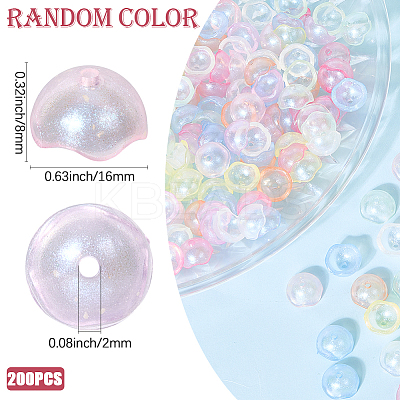 200Pcs Luminous Acrylic Bead Cone SACR-SP0001-25-1