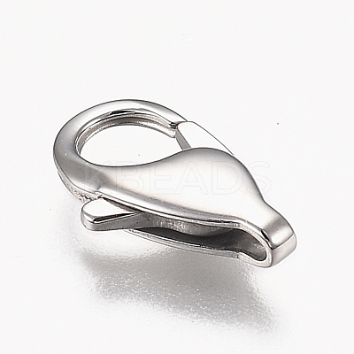 Tarnish Resistant Polished 316 Surgical Stainless Steel Lobster Claw Clasps STAS-Z013-06E-1