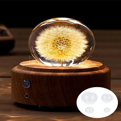 4Pcs 4 Styles DIY Round Crystal Ball Display Decoration Silicone Molds DIY-LP0003-98-1