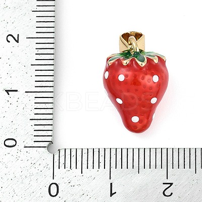 Rack Plating Brass Enamel Pendants KK-P287-02G-1