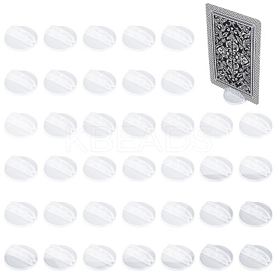50Pcs Plastic Name Card Holders AJEW-CP0009-07-1