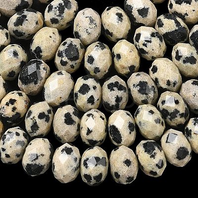 Natural Dalmatian Bead Strands G-D344-A26-1
