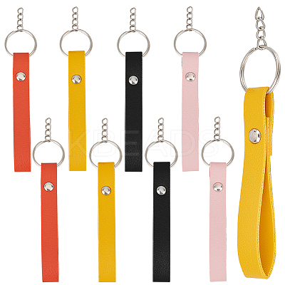4 Colors PU Leather Keychain KEYC-SC0001-24-1