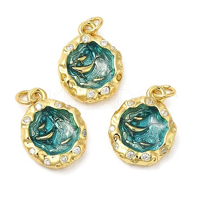 Rack Plating Brass Charms KK-C030-29G-1