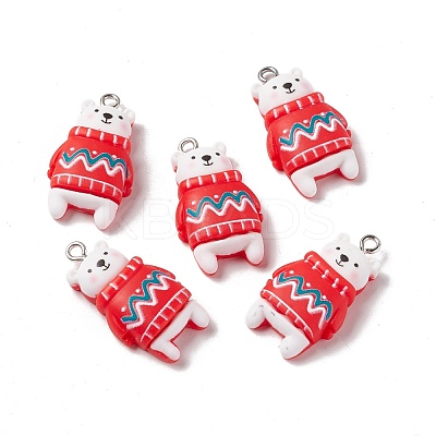 Christmas Theme Opaque Resin Pendants FIND-E025-21-1