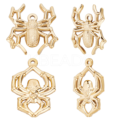 12Pcs 2 Style Halloween Theme 201 Stainless Steel Pendants STAS-BBC0002-02-1
