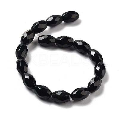 Natural Black Onyx(Dyed & Heated) Beads Strands G-P520-C06-01-1