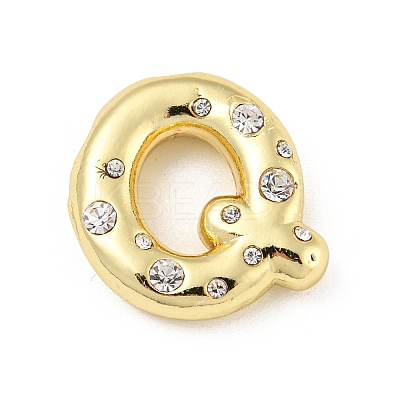 Brass Micro Pave Clear Cubic Zirconia Pendants KK-E093-04G-Q-1