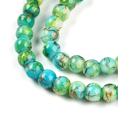 Baking Paint Glass Beads Strands DGLA-N003-4mm-B04-1