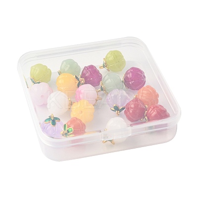24Pcs 9 Colors Glass Charms GLAA-FS0002-42-1