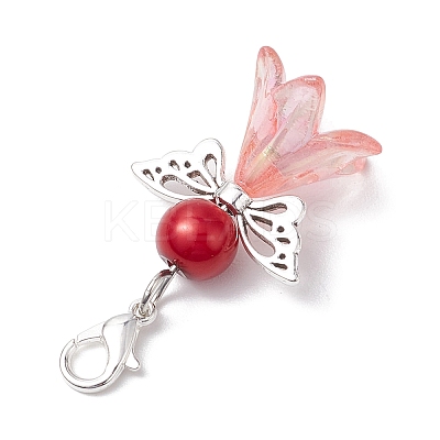 Angel Acrylic & Glass Pearl Pendant Decorations X1-HJEW-JM02364-02-1