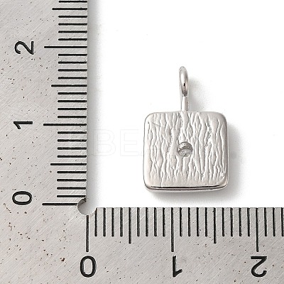 Rack Plating Brass Clear Cubic Zirconia Pendants KK-Z056-23P-1