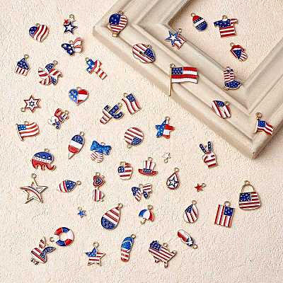 50Pcs 50 Styles Alloy Enamel Pendant Independent Japanese Flag Pendant Alloy Accessories JX631A-1
