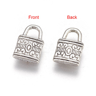 Tibetan Style Alloy Padlock Charms LF0090Y-1