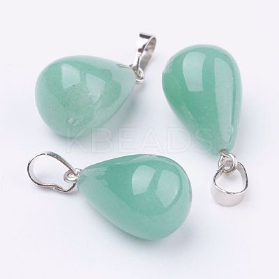 Natural Green Aventurine Pendants G-K187-04G-1