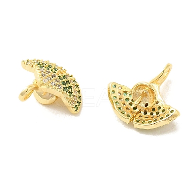 Brass Micro Pave Cubic Zirconia Peg Bails Pendants KK-Z073-33G-1